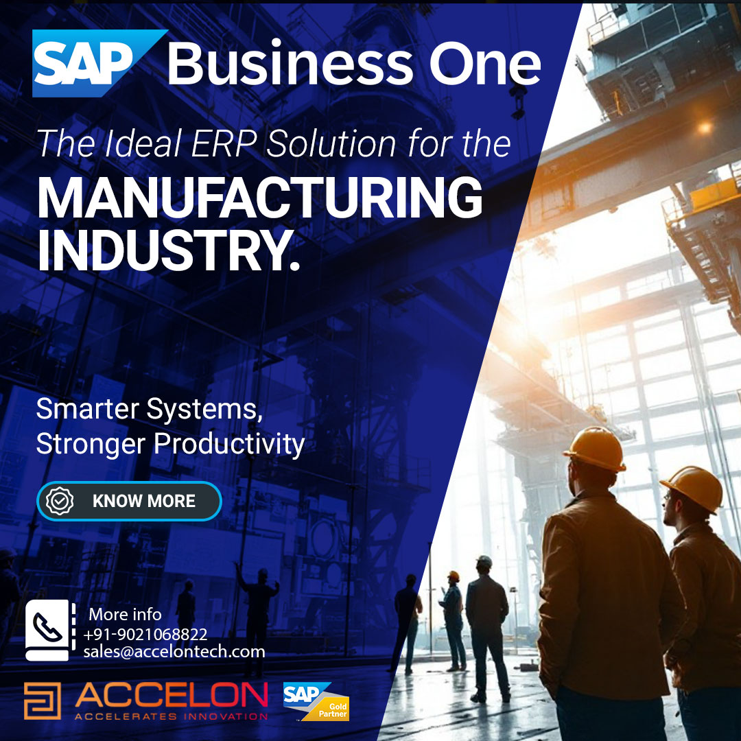 accelon's tweet image. 🏭 From Inventory Management to Production Planning and Complex Manufacturing —
SAP Business One is your all-in-one ERP solution for seamless manufacturing operations.

✅ Streamline workflows
✅ Gain real-time visibility
✅ Boost productivity and precision

🚀 Simplify your…