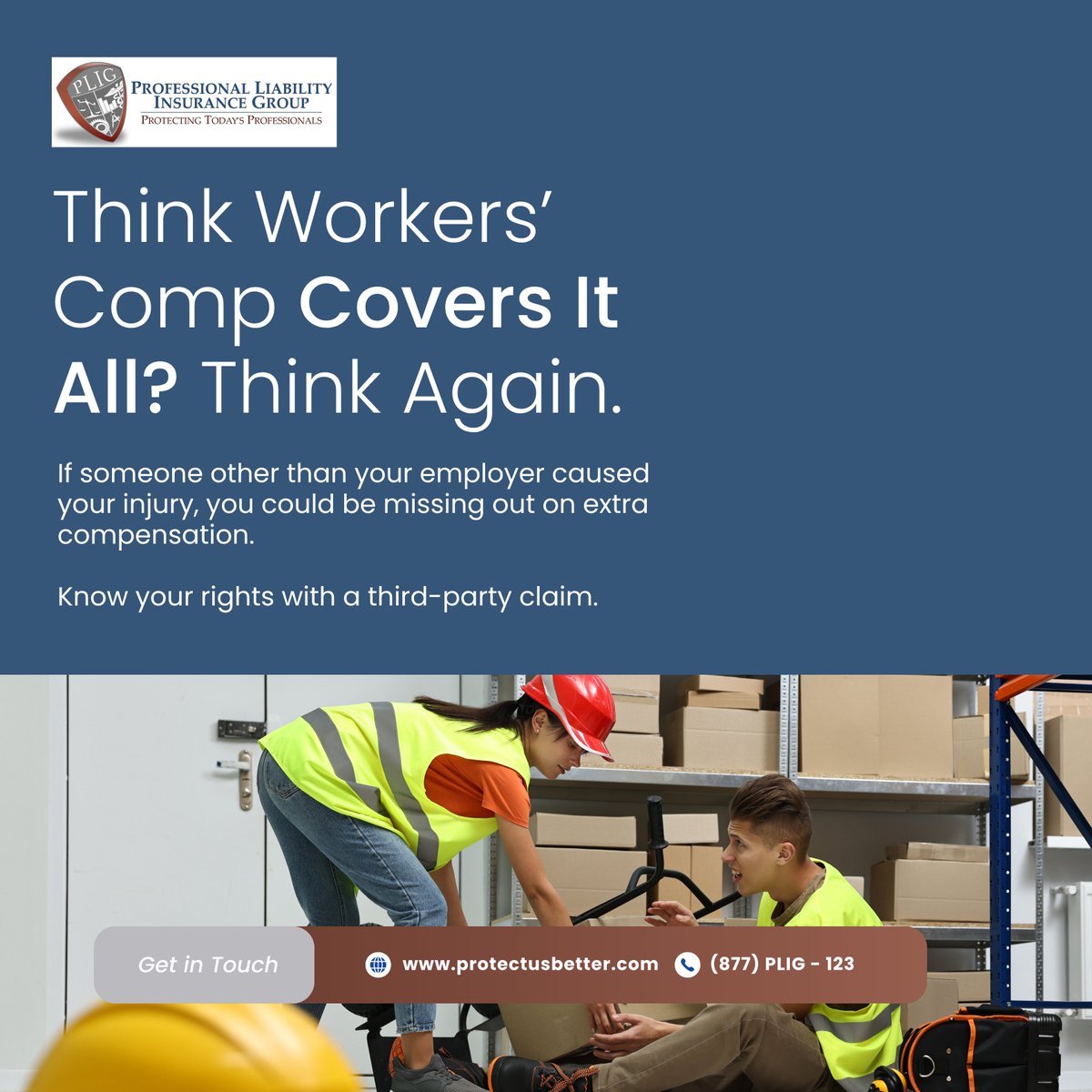 PLIG123's tweet image. Third-party workers’ comp claims help injured workers pursue damages beyond standard benefits.

Legal guidance is key to maximizing your recovery.

Read more: protectusbetter.com/third-party-wo…

#WorkersComp #ThirdPartyClaims #WorkplaceInjury #ProtectUsBetter