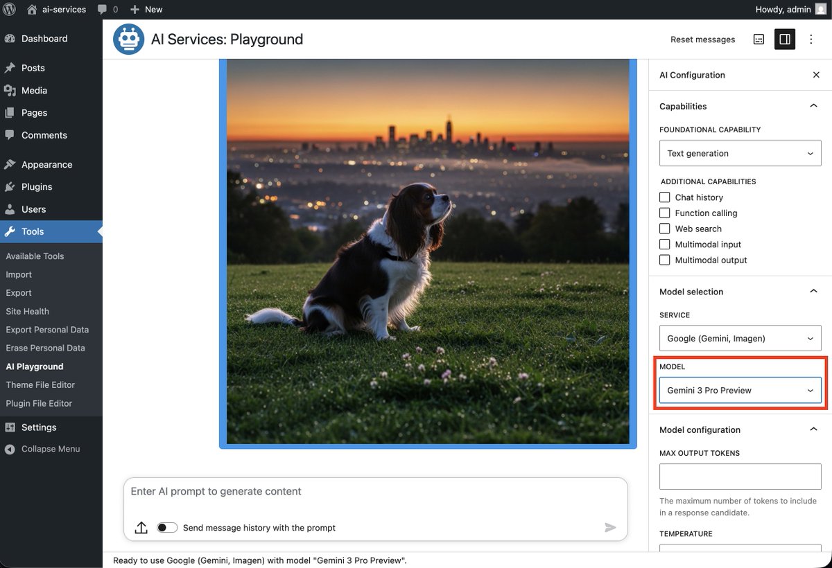 Gemini 3 is out - start using it in WordPress right away with AI Services: wordpress.org/plugins/ai-ser…