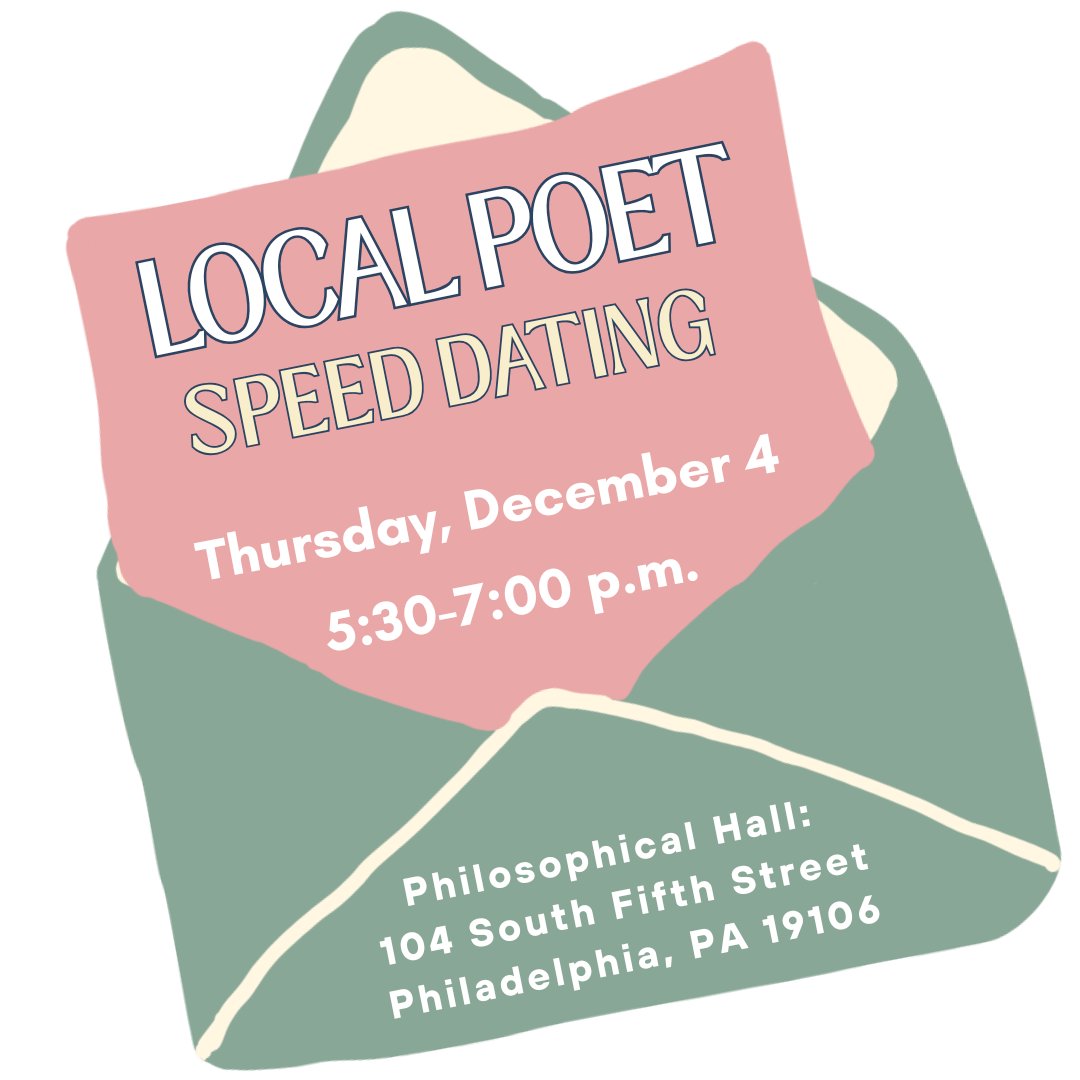 AmPhilSociety's tweet image. The APS Press is celebrating local poets at our final publishing salon of the year! 

Join us on Thursday, December 4th for short readings by poets from the Philadelphia area, snacks, drinks, and good company. amphilsoc.org/events/publish…

#authors #books