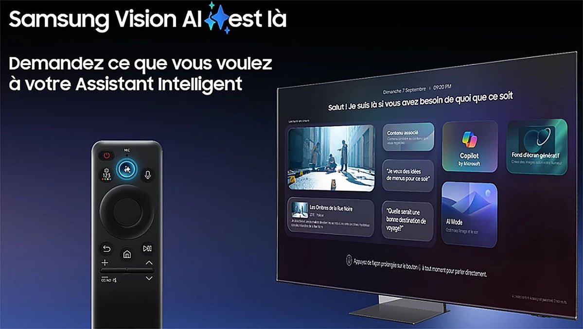 Avcesar's tweet image. Samsung Vision AI Companion : le TV devient vraiment intelligent #image #ia #homecinema #samsungvisionaicompanion #samsungtq55s85f @Copilot @SamsungFR @Samsung @SamsungTV @perplexity_ai dlvr.it/TPKz7L