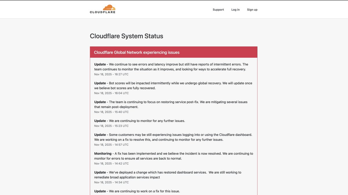 codewprince's tweet image. My major backend service is down as we are facing an issue at Cloudflare.