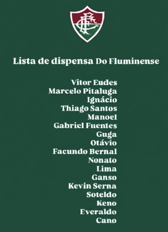 Fluzaoestagi's tweet image. Tá aí o gabarito 

Sobre o pitaluga, tem que ser emprestado pra ganhar experiência ( tá muito verde ainda)

O restante é 👋