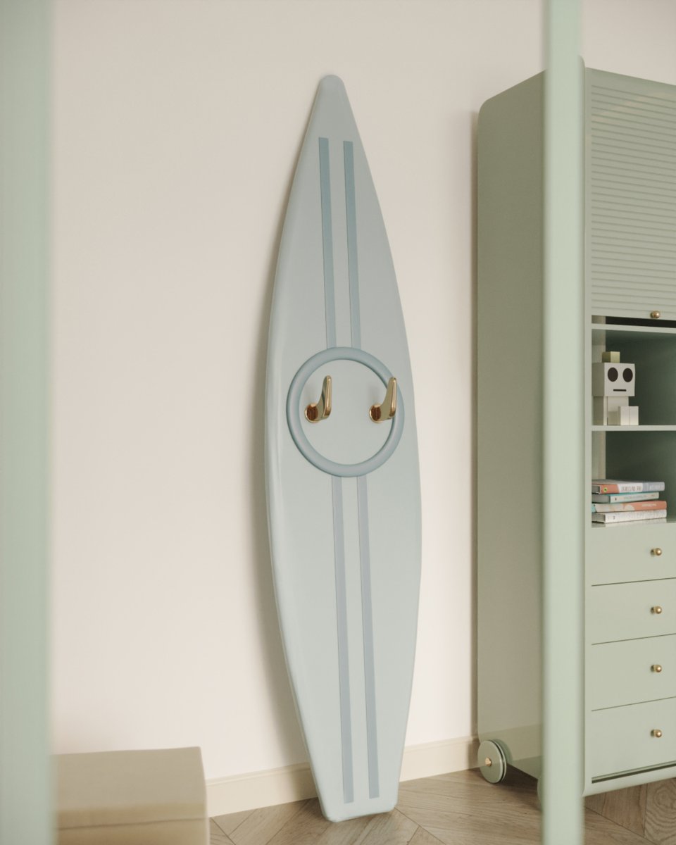 Fairytale_CS's tweet image. 𝑺𝒖𝒓𝒃𝒐𝒂𝒓𝒅 𝑯𝒂𝒏𝒈𝒆𝒓 ✨
The hanger takes its inspiration from a surfboard, seeking to create a lasting connection between children and nature through sports from an early age.

#fairytale #creatingstories #fairytalecreatingstories
#interiordesign #luxuryfurniture