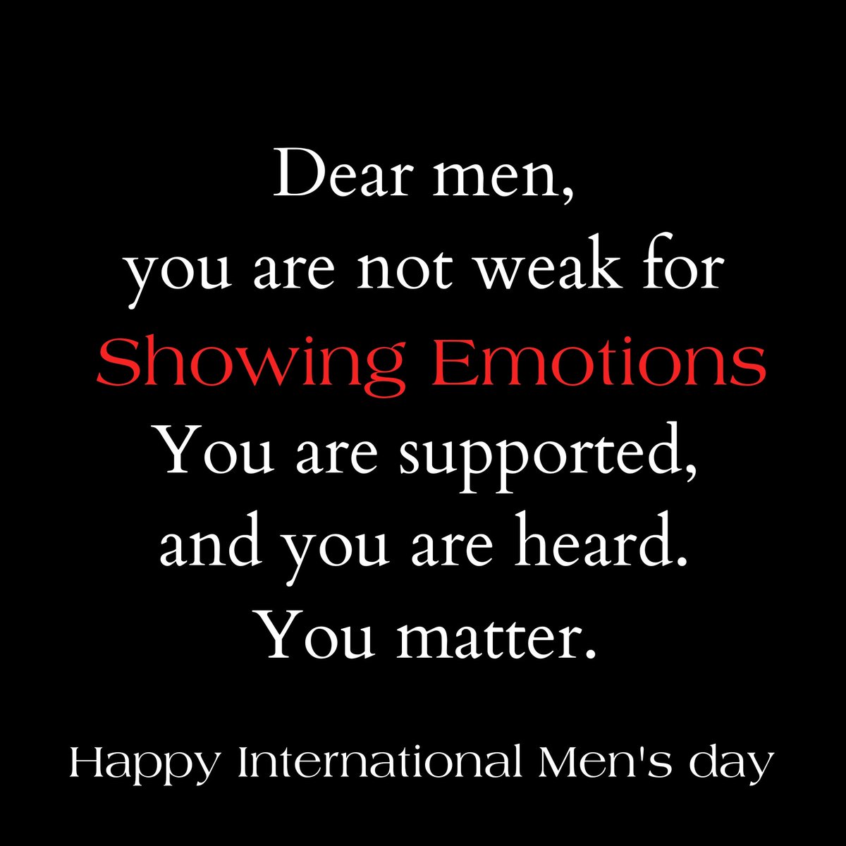 Happy International Men’s Day!
Here’s to the men who work silently, love deeply, and carry responsibilities that often go unseen.
Mental health matters. Your struggles matter. You matter.
<a href="/realsiff/">SIFF - Save Indian Family Foundation</a> <a href="/intl_mens_day/">internationalmensday</a>  <a href="/SamSiff/">The Forgotten ‘Man’ 👨‍⚖️</a>