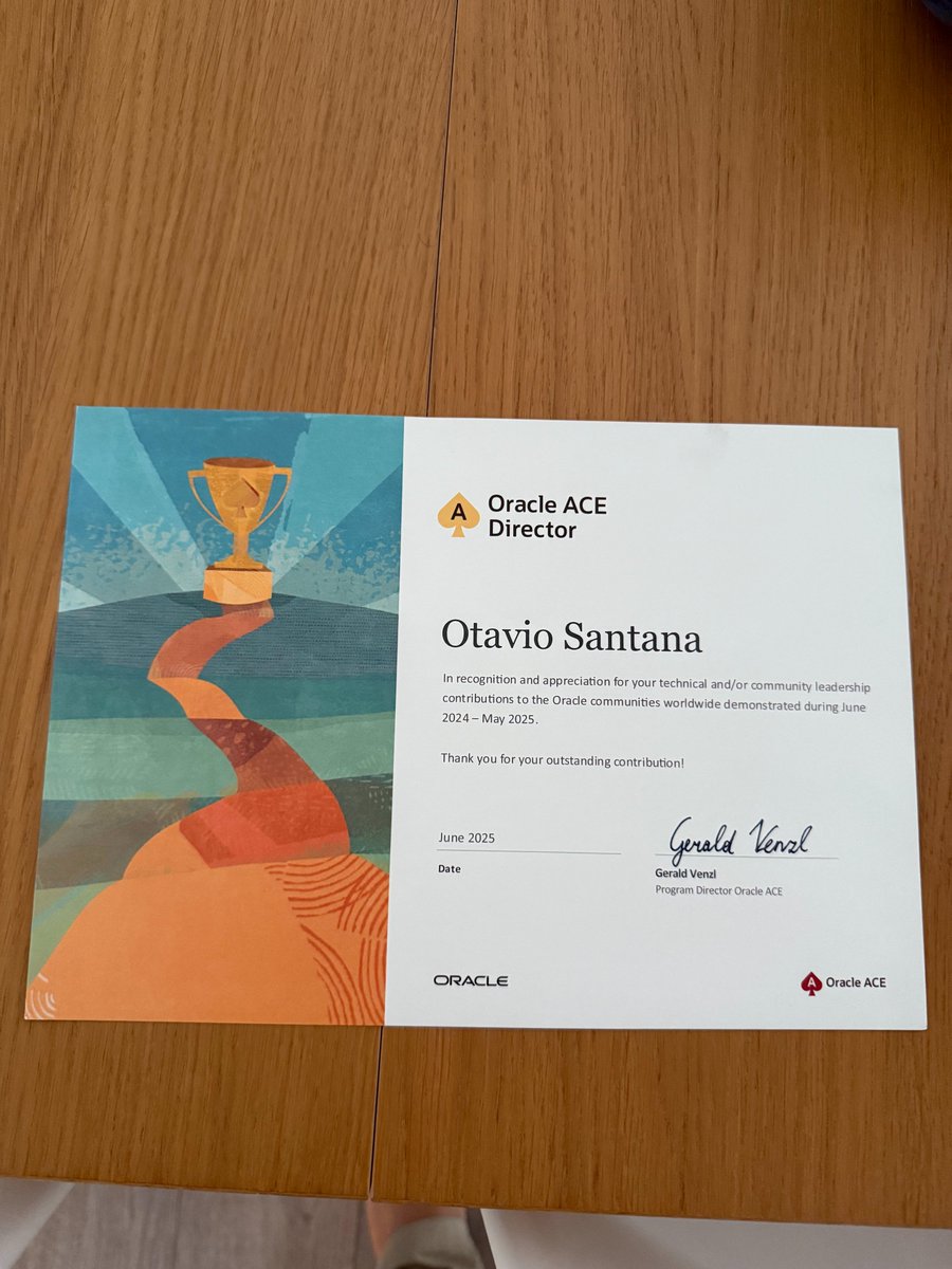 otaviojava's tweet image. Grateful for another year as an @oracleace  Director! 🏆🔥
My focus remains on databases — especially Oracle NoSQL, a scalable, distributed key-value store built for low-latency workloads.

Thanks to everyone supporting this journey! 🚀

#OracleNoSQL #Java #Databases