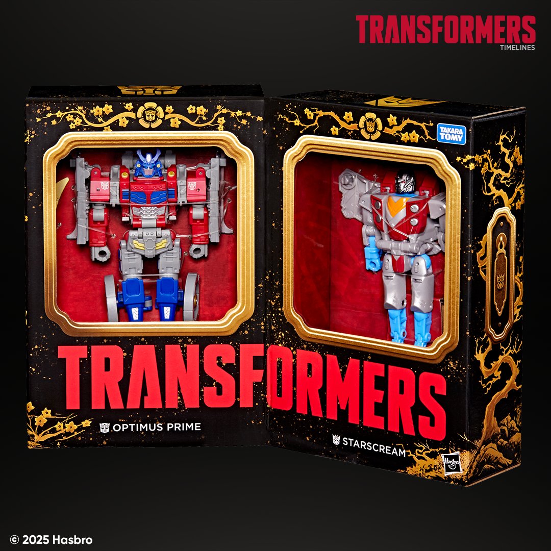 HasbroPulse's tweet image. A new timeline unfolds...

#Transformers Timelines introduces a samurai-inspired Optimus Prime and Starscream, with intricate, era-driven alt-modes, and detailed weapons! Exclusively on #HasbroPulse. 

Premium Early Access: 1–2 PM ET. All fans: 2 PM ET.
🔗 go.hasb.ro/ShopTF