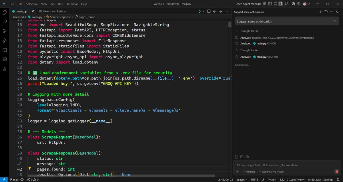 abhishek__AI's tweet image. 🚨 Google just dropped Antigravity 

The next gen agentic development platform.

&amp;gt; Powered by Gemini 3 Pro
&amp;gt; High level agent orchestration
&amp;gt; Parallel workflows across multiple workspaces