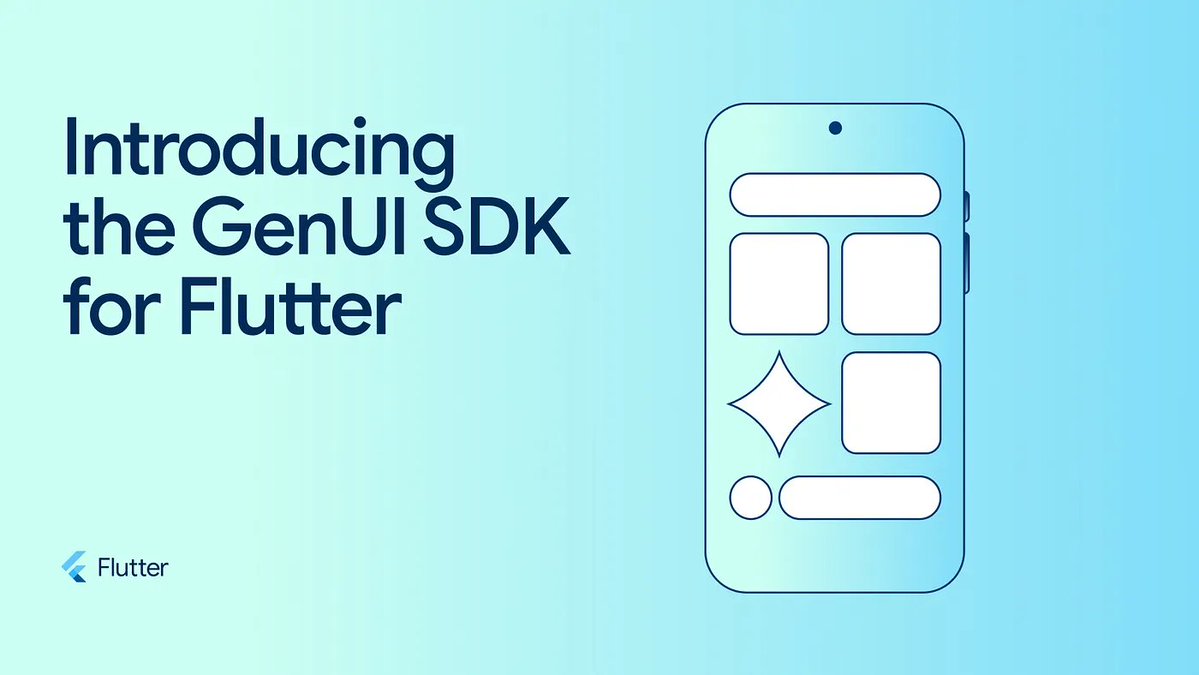 FlutterDev's tweet image. Introducing the Flutter GenUI SDK, now in Alpha 💫

This package is designed to help you build rich, dynamic, and personalized user experiences, enabling your app to generate UI in response to a user&apos;s specific needs in real-time.

Get started → goo.gle/4886PHT