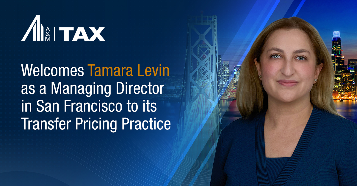alvarezmarsal's tweet image. We’re excited to welcome Managing Director Tamara Levin in San Francisco! With 17 years of experience in #transferpricing, international operations, cross-border transactions, and post‑acquisition integrations, she brings deep expertise to our team: okt.to/uacbXS #AMon