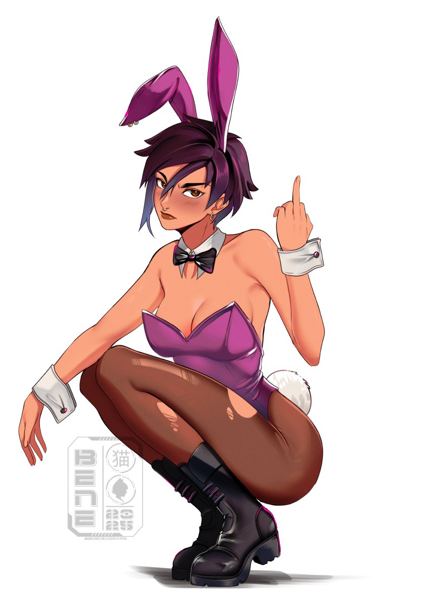 BeneceaDraws's tweet image. I drew Invisigal from Dispatch in a bunny suit