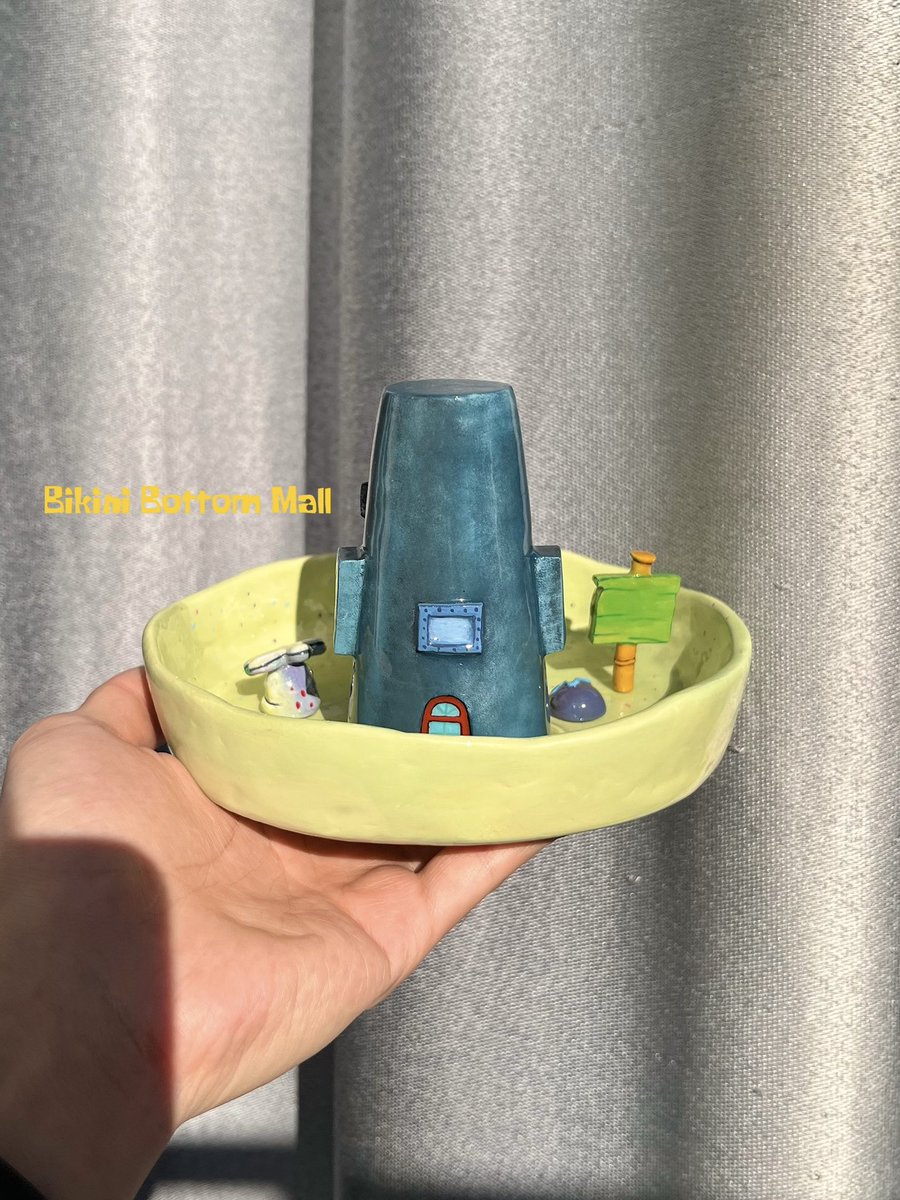 BikiniBottomMal's tweet image. Squidward House Clay Jewelry Tray🗿🏠

#squidward