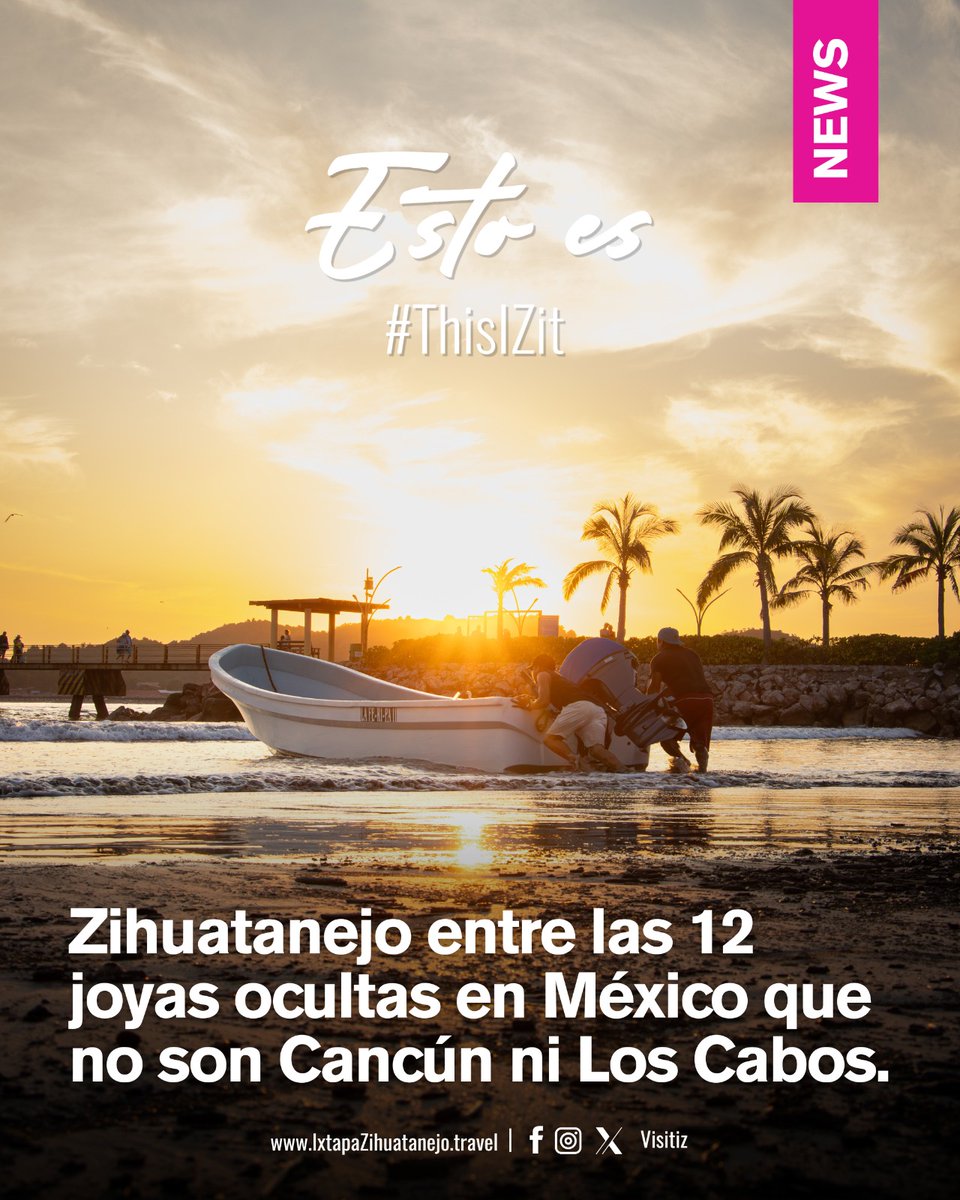 Zihuatanejo destaca en el mapa turístico internacional. 🌎✨

Travel Off Path coloca a Zihuatanejo entre las 12 joyas ocultas de México que incluso superan a Cancún y Los Cabos.

Naturaleza, tranquilidad y esencia auténtica.
Descúbrelo aquí: traveloffpath.com/12-mexico-dest…