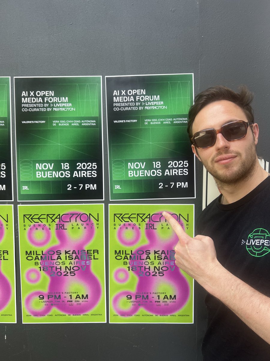 honestly_rich's tweet image. Kicking off the AI x Open Media Summit in an hour 🪩 

✅ vibey people
✅ vibey venue
✅ vibey discussion
✅ vibey vibe 

Hosted by @Livepeer, curated by @refraction_irl, supported by @campnetworkxyz.

Vamos.