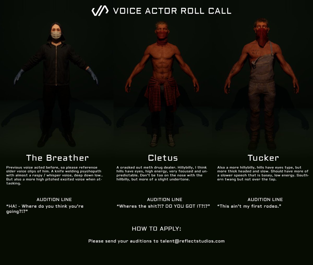 thewebpro's tweet image. ATTENTION VOICE ACTORS!! Currently looking for 3 talented voice actors to join in on our Welcome to the Game III project! - There may be more roles coming up, but these are the current 3 roles we are looking for. Of course this is a PAID job.
