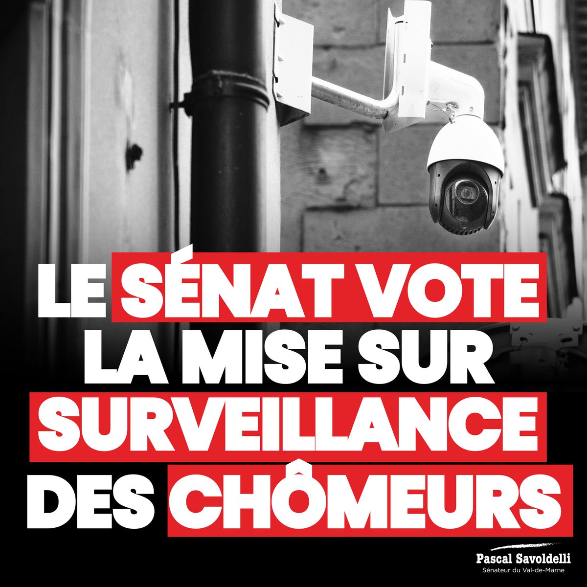 Sous couvert de lutter contre la fraude, le sénat vote une loi qui permet la surveillance des adresses IP des chômeurs et allocataires (ALD, AAH, invalidité)

Pendant ce temps, 100 Md€ d’évasion fiscale échappent à tout contrôle.
On traque les pauvres, jamais les vrais fraudeurs