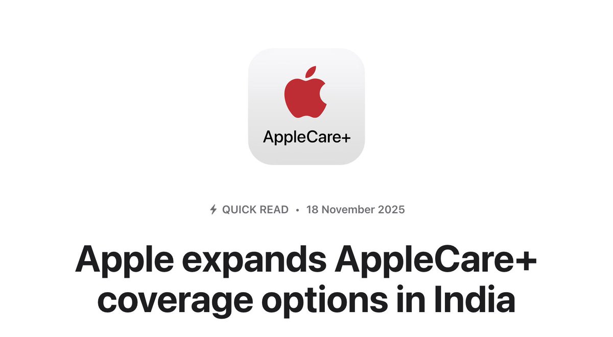 Apple has expanded AppleCare+ coverage in India