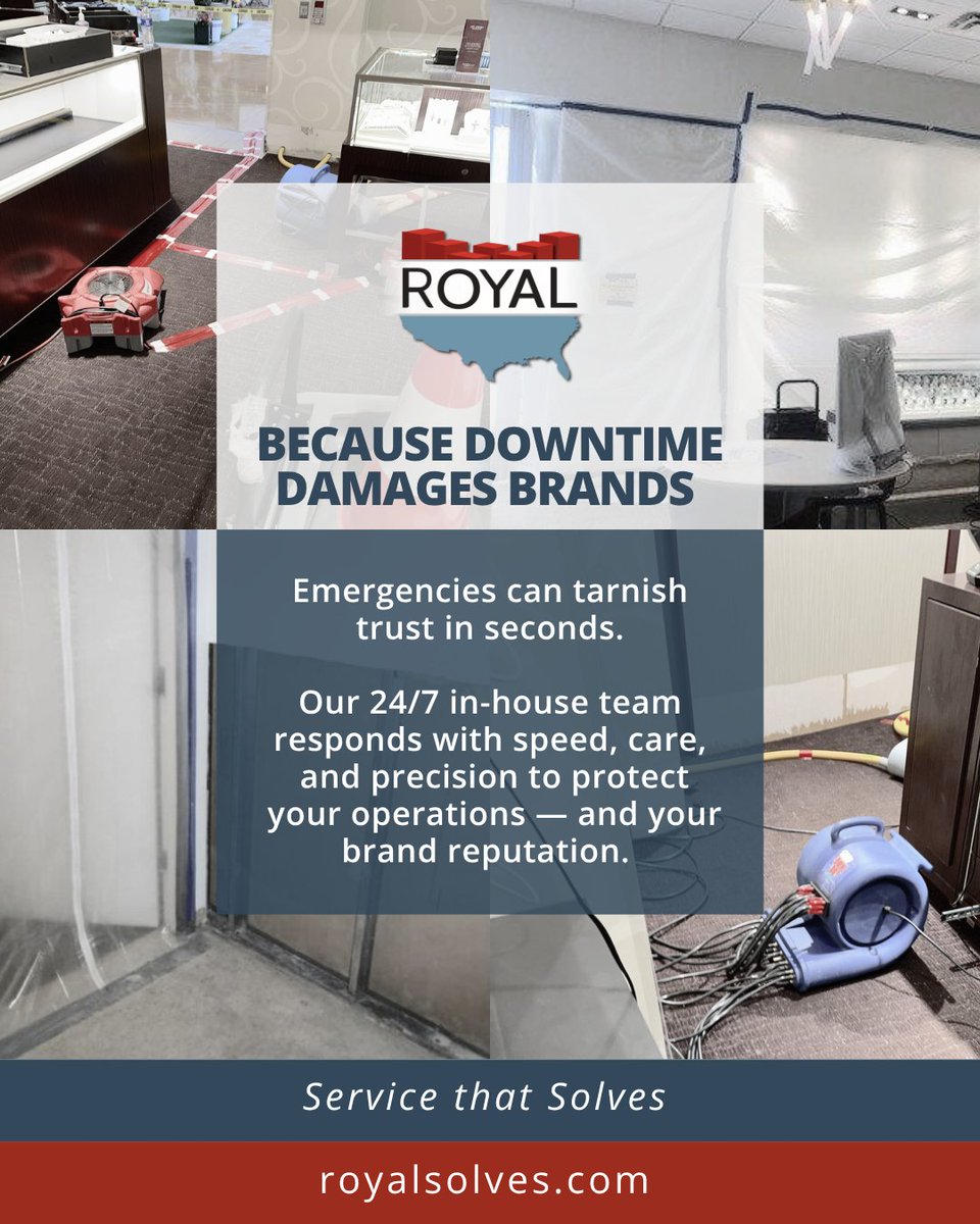 RoyalSolves's tweet image. Emergencies can tarnish trust in seconds. Our 24/7 in-house team responds with speed, care, and precision to protect your operations — and your brand reputation.