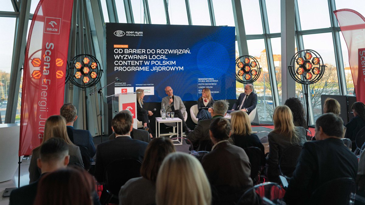 PEJ_PL's tweet image. 🗨️Nasza perspektywa to perspektywa wyzwań, nie barier - podkreślała Wiceprezes PEJ Bogumiła Ożarska-Karbowiak podczas panelu na 10. jubileuszowej edycji @OpenEyesEconomy.

Kluczowe wnioski z dyskusji o #localcontent w programie jądrowym:
🔸Główne wyzwania to koszty certyfikacji i…