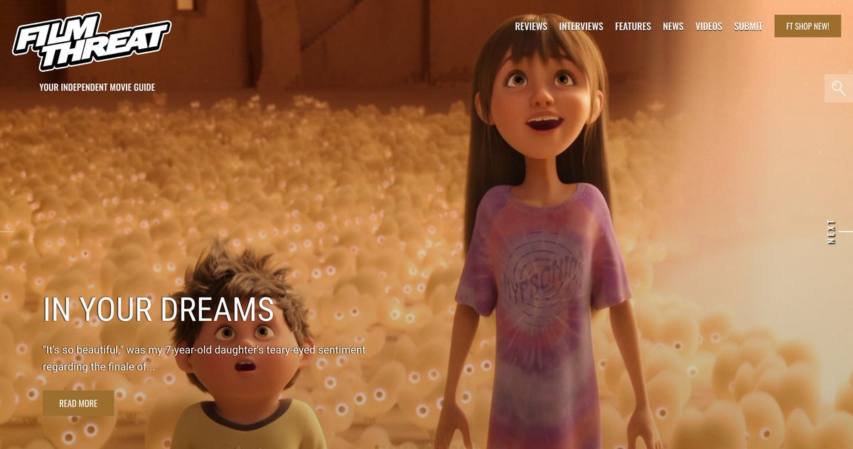 FilmThreat's tweet image. &quot;...Stevie and her brother Elliot delve into the surreal world of dreams in search of the fabled Sandman to reunite their folks.&quot; Alex Saveliev enters the colorful and emotional world of In Your Dreams.
filmthreat.com/reviews/in-you… #InYourDreams #Animation #Netflix #Fantasy