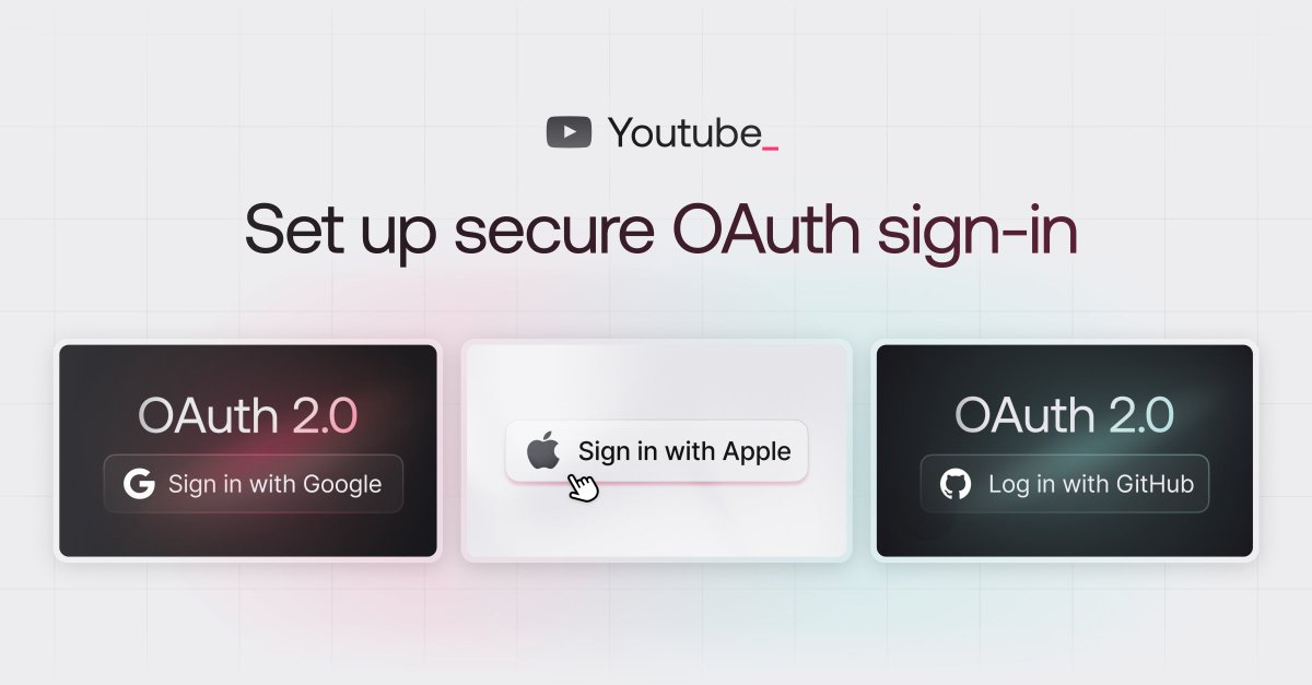 appwrite's tweet image. Set up OAuth in minutes, not hours.

Learn how you can set up secure OAuth sign-in with your favourite providers:

→ Google OAuth: youtu.be/tgO_ADSvY1I?si…

→ Apple OAuth: youtu.be/8v01TaX1EJA?si…

→ GitHub OAuth: youtu.be/Bx1JqfPROXA?si…