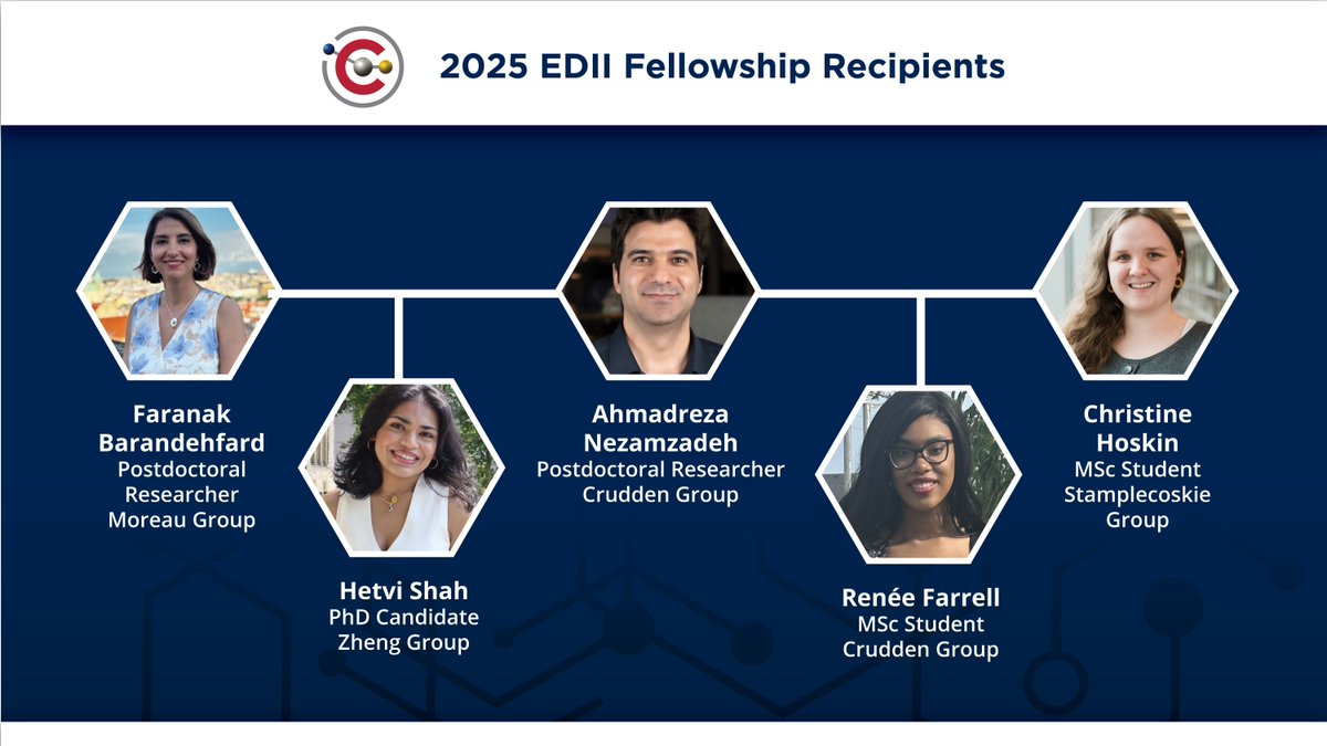 _C2MCI's tweet photo. C2MCI is proud to announce the winners of our 2025 EDII Fellowship Awards!

These awards are intended to reduce the barriers or challenges that recipients have experienced in accessing opportunities in research or academia.

➡️ View the full announcement: https://t.co/4vtcG6Dt7k https://t.co/xMwA5SR1S1