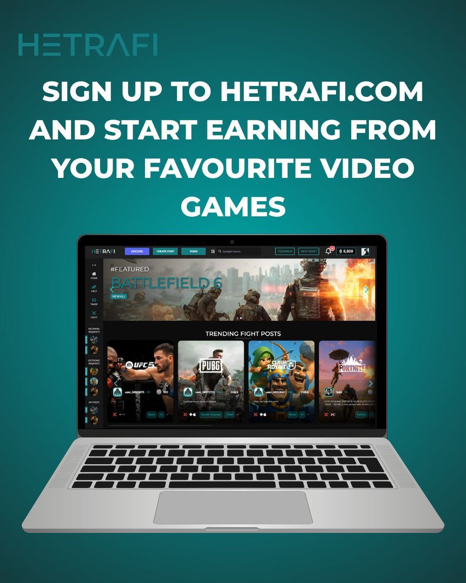 Join the biggest thing to happen to gaming since WiFi 🤣 

Sign up now at Hetrafi.com

#Hetrafi #PlayToEarn #Gaming #VideoGames #TheFutureOfGaming