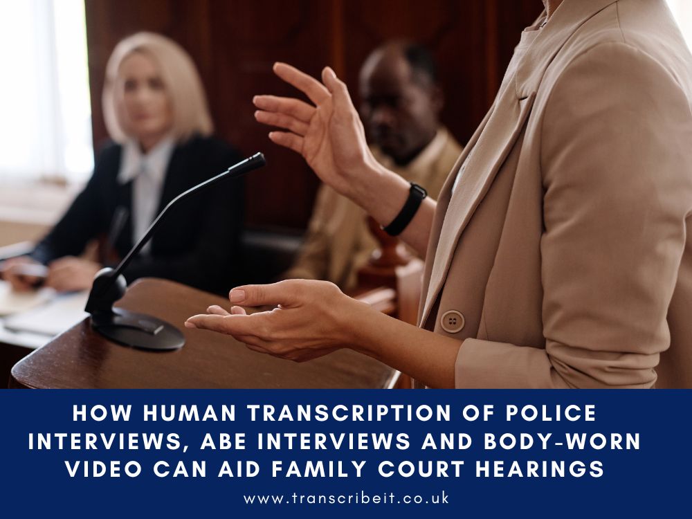 Transcribing police interviews for family court hearings? Accuracy and context matter — that’s where human transcription makes all the difference.

Read how it ensures precision, confidentiality, and clarity:
transcribeit.co.uk/ti-news/human-…