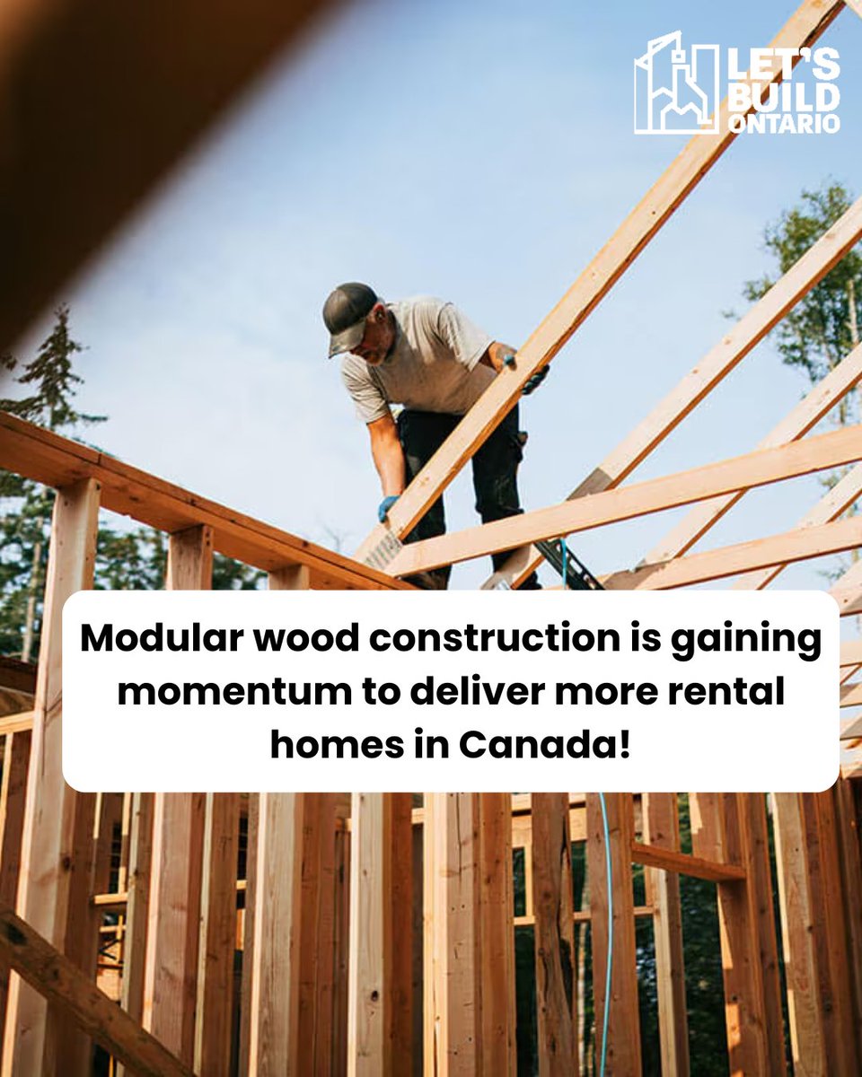 Modular wood construction is gaining momentum as a fast, low-carbon way to deliver more rental homes in Canada. Factory-built panels and mass timber can cut build times in half.

Scaling this up, with support from Build Canada Homes and updated codes, is key to closing the