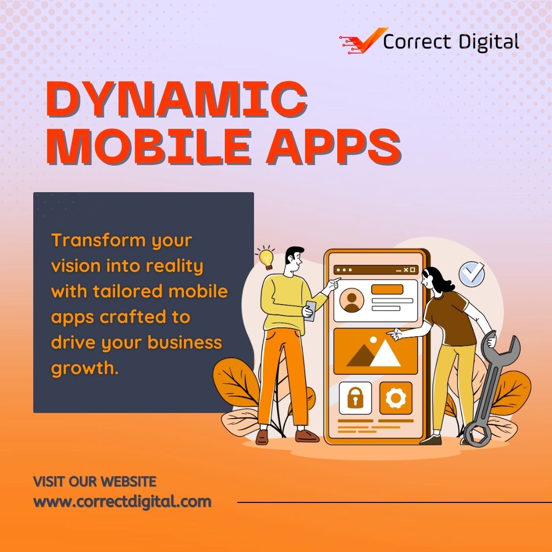 correctdigital's tweet image. At Correct Digital, we build tailored app solutions designed to drive your business growth and transform your digital presence. Visit our website today. #MobileApps #AppDevelopment #DigitalTransformation #CorrectDigital
