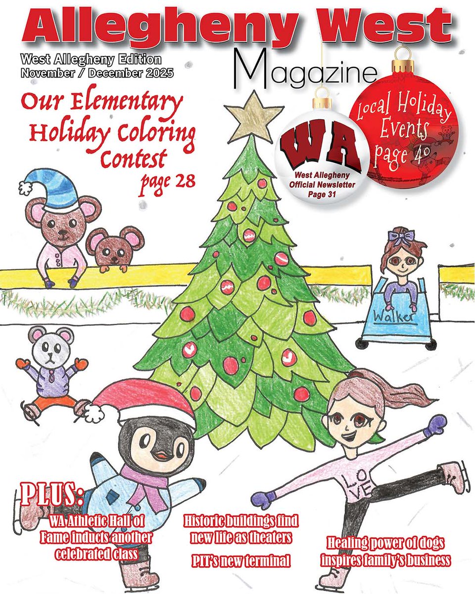 Congratulations to West Allegheny fifth-grader Aimee Wang, who created this drawing of an imaginary and festive ice skating rink for our West Allegheny holiday coloring contest. #WeAreWestA @WestAlleghenySchoolDistrict