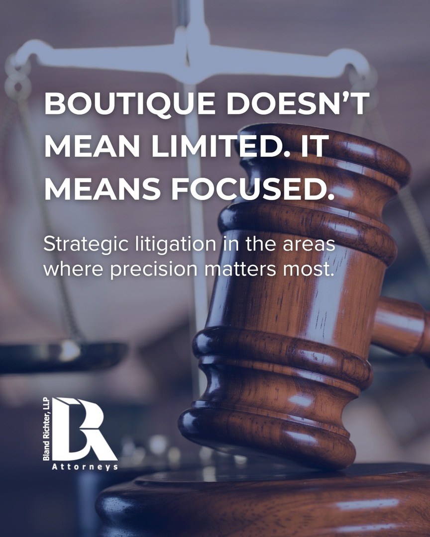 BlandRichterSC's tweet image. We’re not generalists.
We’re not built for every case.
We’re built for the ones that matter most.

🔗 Explore our practice areas: blandrichter.com

#BoutiqueByDesign #BusinessLitigation #LegalMalpractice #MedicalMalpractice #ConstructionLaw #BlandRichter