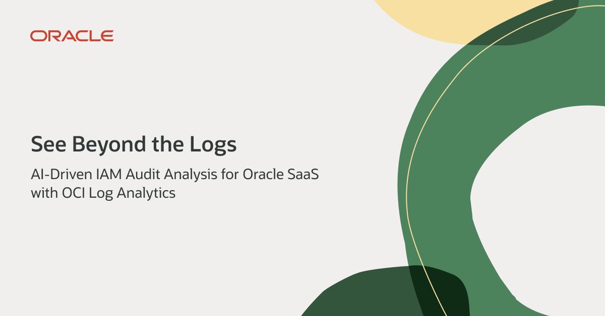 Oracle_EBS's tweet image. Learn how to analyze Oracle SaaS IAM audit logs using OCI Log Analytics and Logan AI.
See how you can detect unusual login patterns, monitor access activity, and accelerate investigations with AI. social.ora.cl/601675hGj