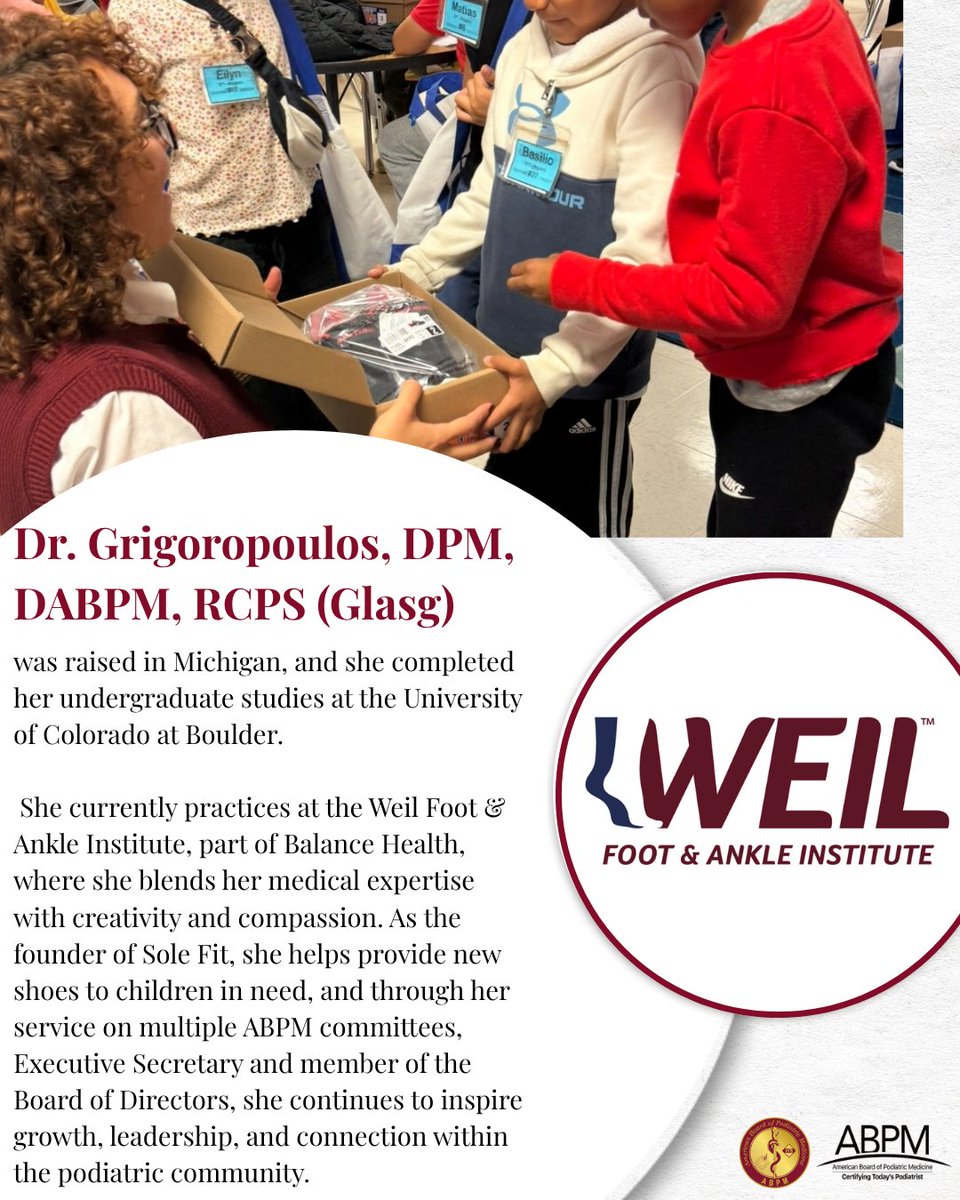 podiatryboard's tweet image. Then and now! ⭐Highlighting Dr. Grigoropoulos for her hard work and dedication to patient care.
We’re grateful for all that you do! 💕 #ABPM #podiatryboard #Podiatry #Highlight Dr. Grigoropoulos