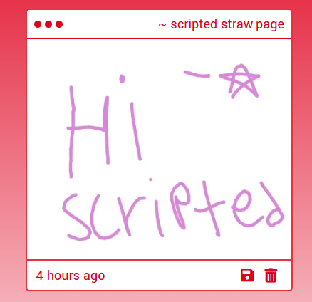 scriptedist's tweet image. hi star
