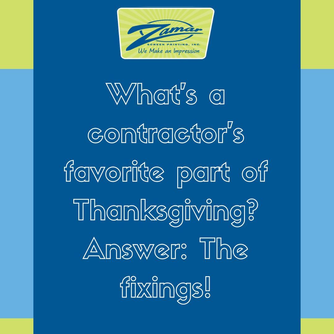 ZamarSuzanne's tweet image. Wishing all our hardworking crews a Happy Thanksgiving — may your tables be full, your projects sturdy, and your naps well-earned. 💪🏠 #ThanksgivingHumor #ContractorLife #GobbleUpJobs #FeastMode #ZamarScreenPrinting #BrandedApparel #ScreenPrinted #ScreenPrinting #CustomPrinting