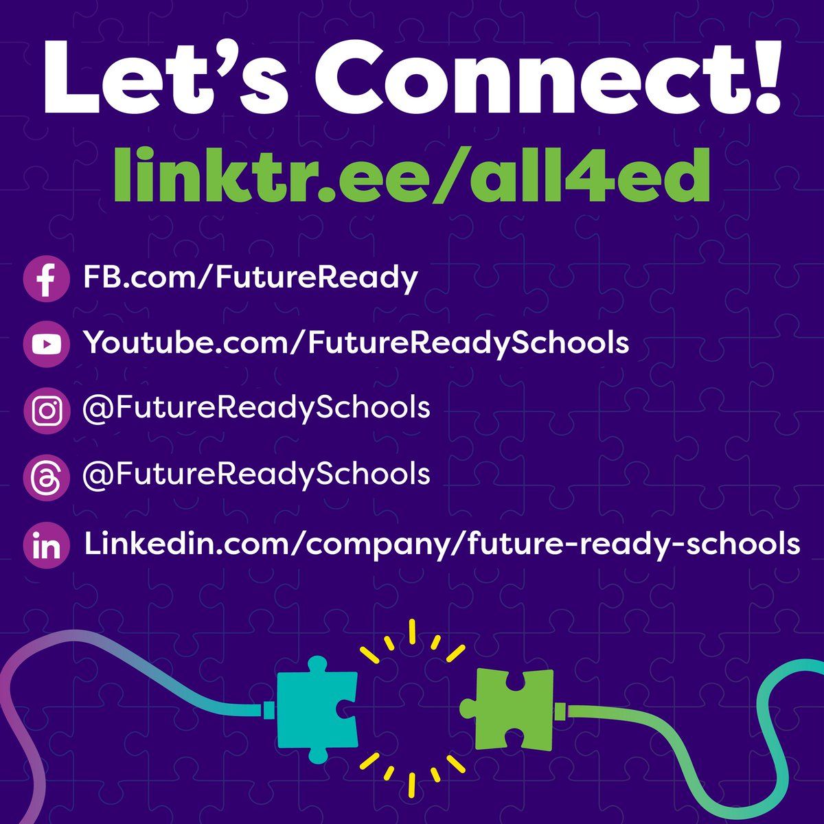 thomascmurray's tweet image. @FutureReady helps innovative educators ensure that each student graduates from high school with the agency, passion and skills to be a productive, compassionate and responsible citizen.

Find out more about us: all4ed.org/future-ready-s…
Find our socials: linktr.ee/all4ed