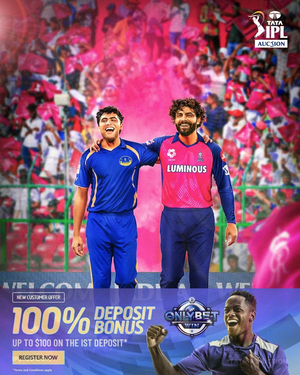 OnlyBetwin's tweet image. 2008 🤝 2026

Ravindra Jadeja’s #TATAIPL journey comes full circle 🩷

@OnlyBetwin 

#OnlyBet #IPLAuction #IPL2026 #IPL