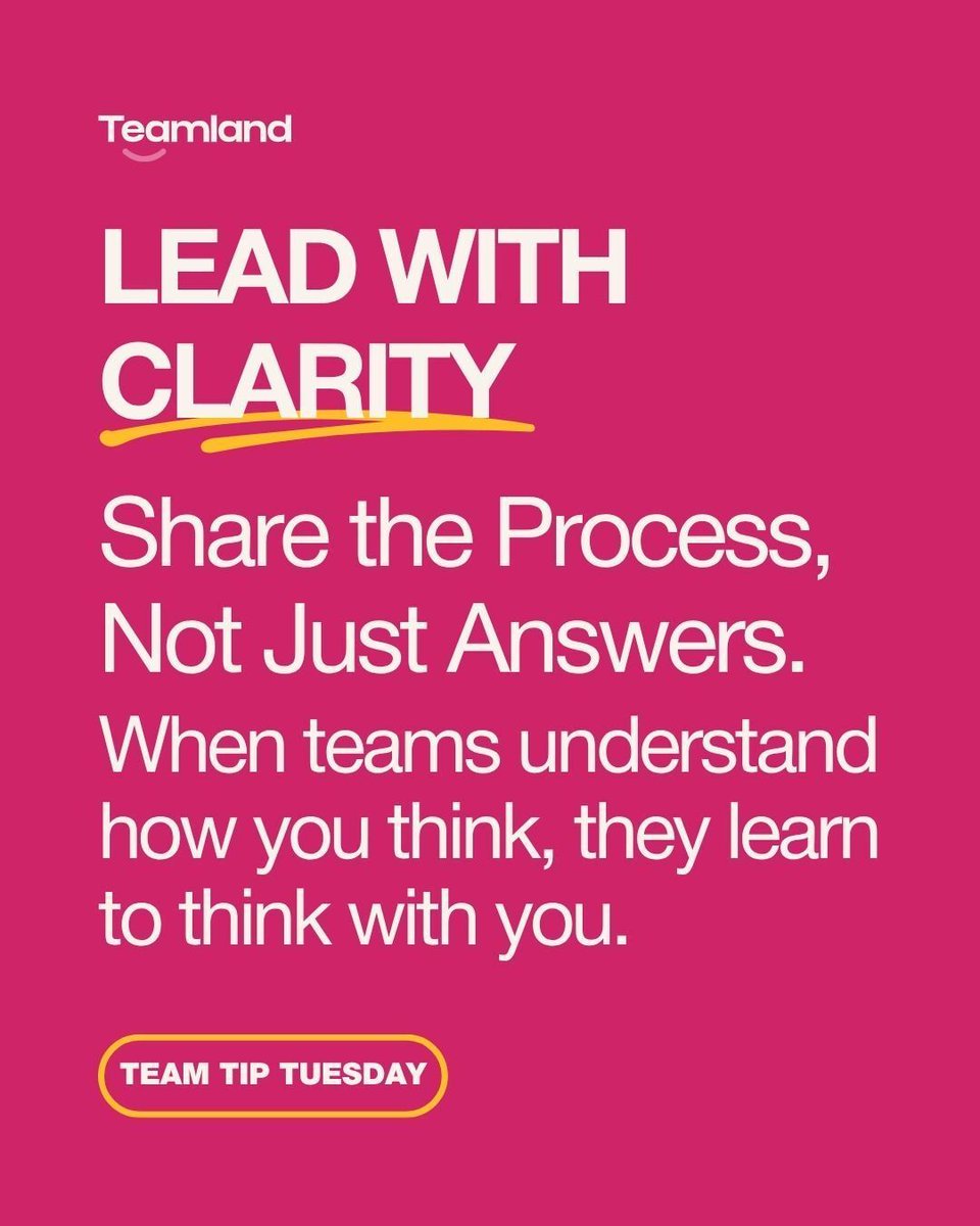 ourTeamland's tweet image. Share your thought process to build a more collaborative and independent team. #Teamland #Knowledge #TeamBuilding
