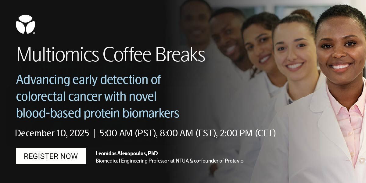 Labroots's tweet image. Don’t miss our Dec 10 webinar, which will explore the potential of a non-invasive, routine blood test to transform cancer screening. Discover how NGS-based proteomics can identify novel blood-based biomarkers for early CRC &amp;amp; AA detection. 

Register: buff.ly/XT72Cmn