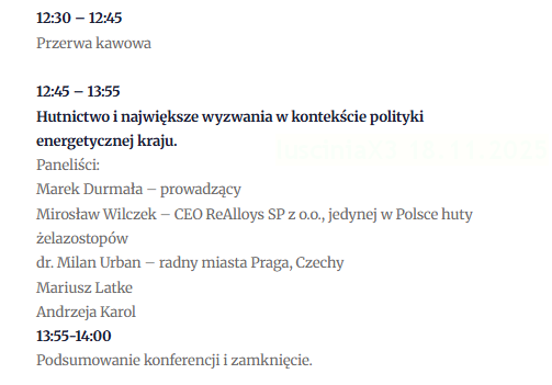 KONFERENCJA 2025: „Węgiel – czy mamy jasną alternatywę?”
28.11.2025 r. (piątek) Mysłowice
grzegorzplaczek.pl/konferencja-we…