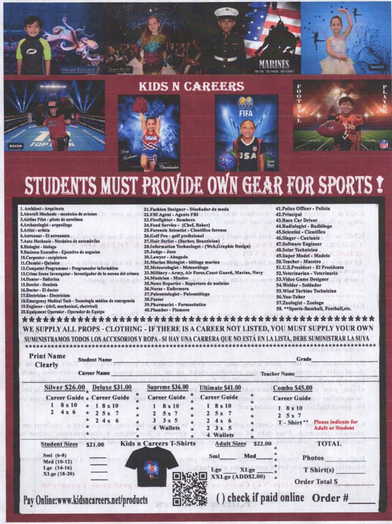 Dream it. Dress it. Capture it. ✨
Kids N Careers will be at SWE, offering students the chance to be photographed in the career they aspire to. 

📎 Check out the attached flyers for more information.