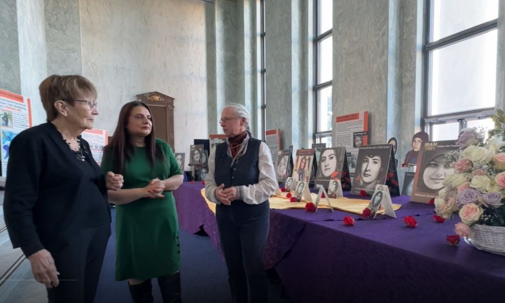 Prof. Michele Friend, Lynn Dykstra &amp; Mandy Sanghera discussing the powerful “Violence Against Women” in Iran and around the world exhibition in US Capitol, Rayburn Building, Foyer Hall. Raising awareness, honoring victims, and calling for change.👇👇👇👇
#VAW #UNWOMEN