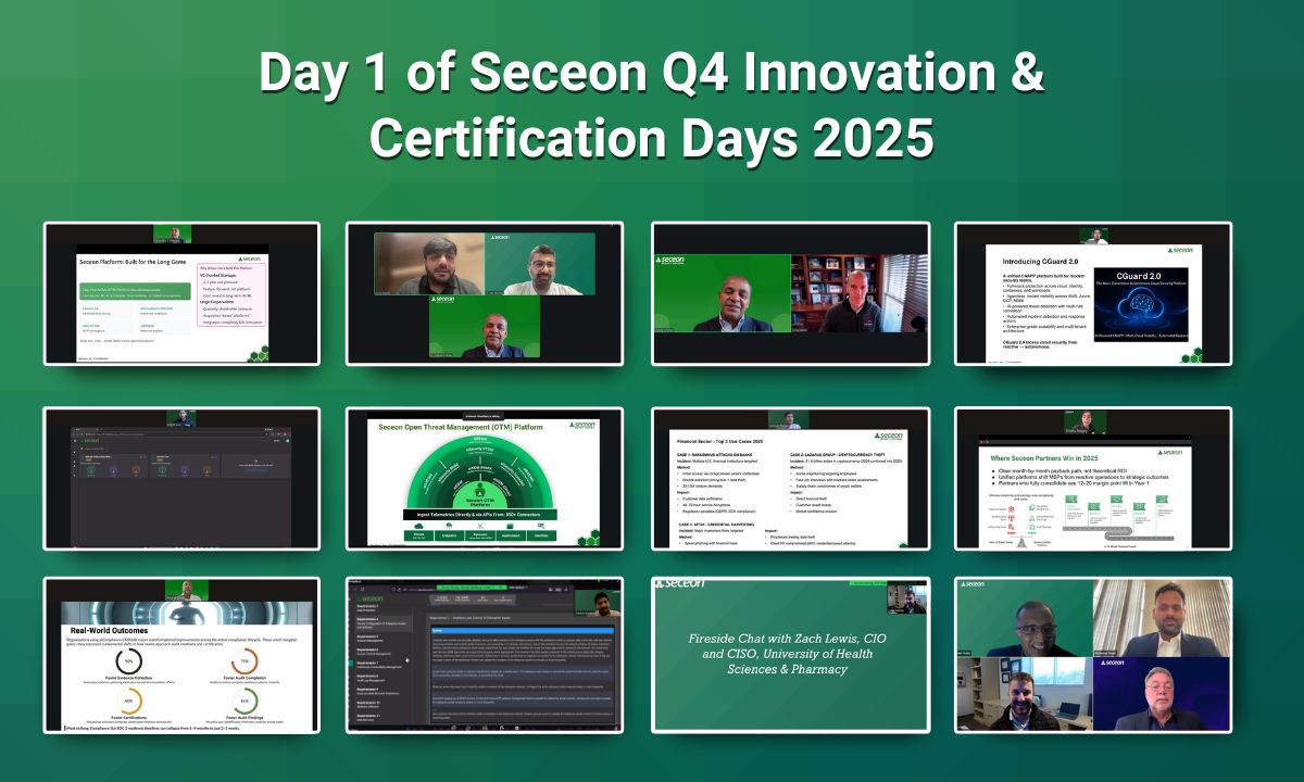 🔥 <a href="/Seceon_Inc/">Seceon Inc.</a>  Innovation &amp; Certification Days 2025 — Day 1 Highlights

Day 1 wrapped with powerful insights, next-gen innovation, and a strong global partner community driving autonomous cybersecurity forward. 🚀
🔥 Fireside chat with Zach Lewis, Tom Ertel &amp; Prabir Datta.