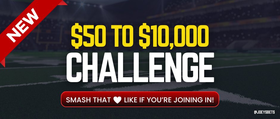 JoeysBets's tweet image. The people have spoken...

New $50-$10,000 Challenge starts today!

250 LIKE's ♥️ &amp;amp; I'll post Bet 1!