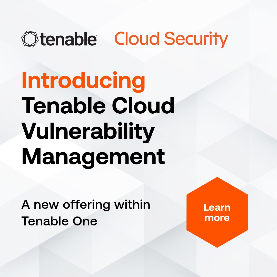 TenableSecurity's tweet image. Cloud innovation moves fast — and now vulnerability management does too.

Introducing Tenable Cloud Vulnerability Management in Tenable One for unified, agentless visibility across cloud environments. spr.ly/601875CgM

#exposuremanagement #cloudsecurity