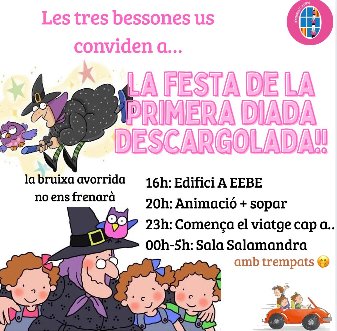 Bonanit! 🩷

Descargolats te un comunicat molt important sobre la primera diada descargolada! 👀

Com ja sabem les tres bessones son molt entremaliades i han decidit colar-se a la festa dels supers!! 🤭