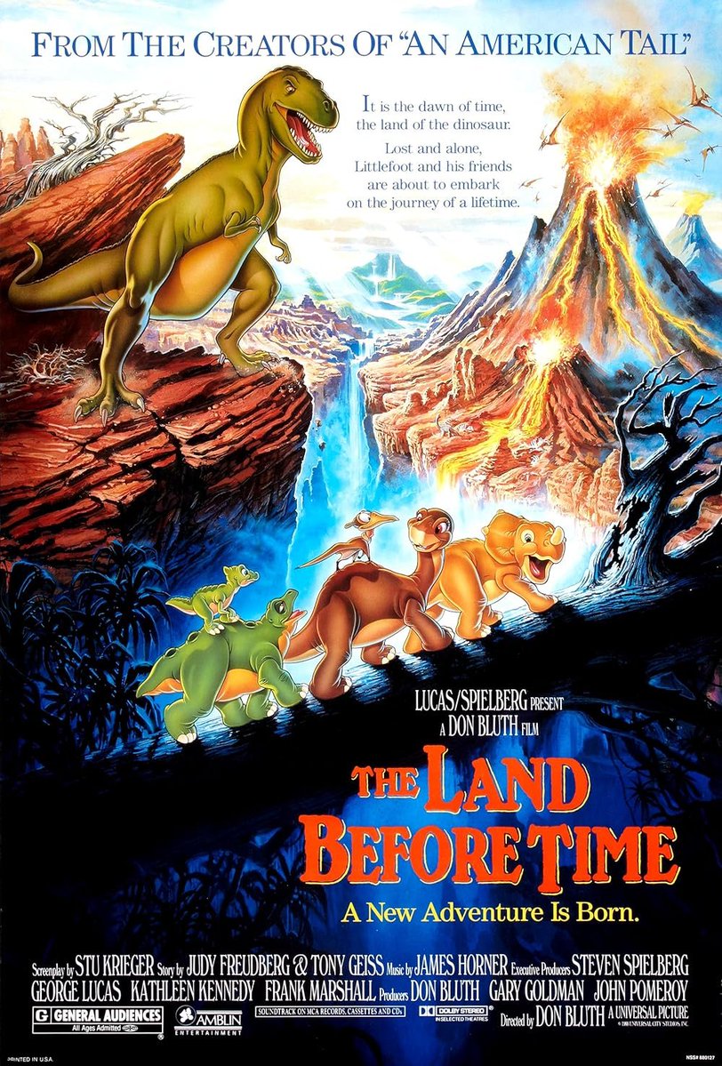 VHSDVDBLURAY4K's tweet image. 37 years ago today ‘The Land Before Time’ was released 

#animation