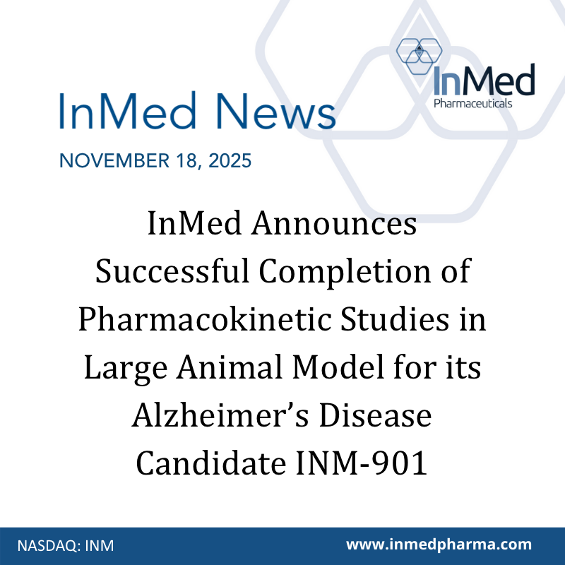 InMed Pharmaceuticals tweet media