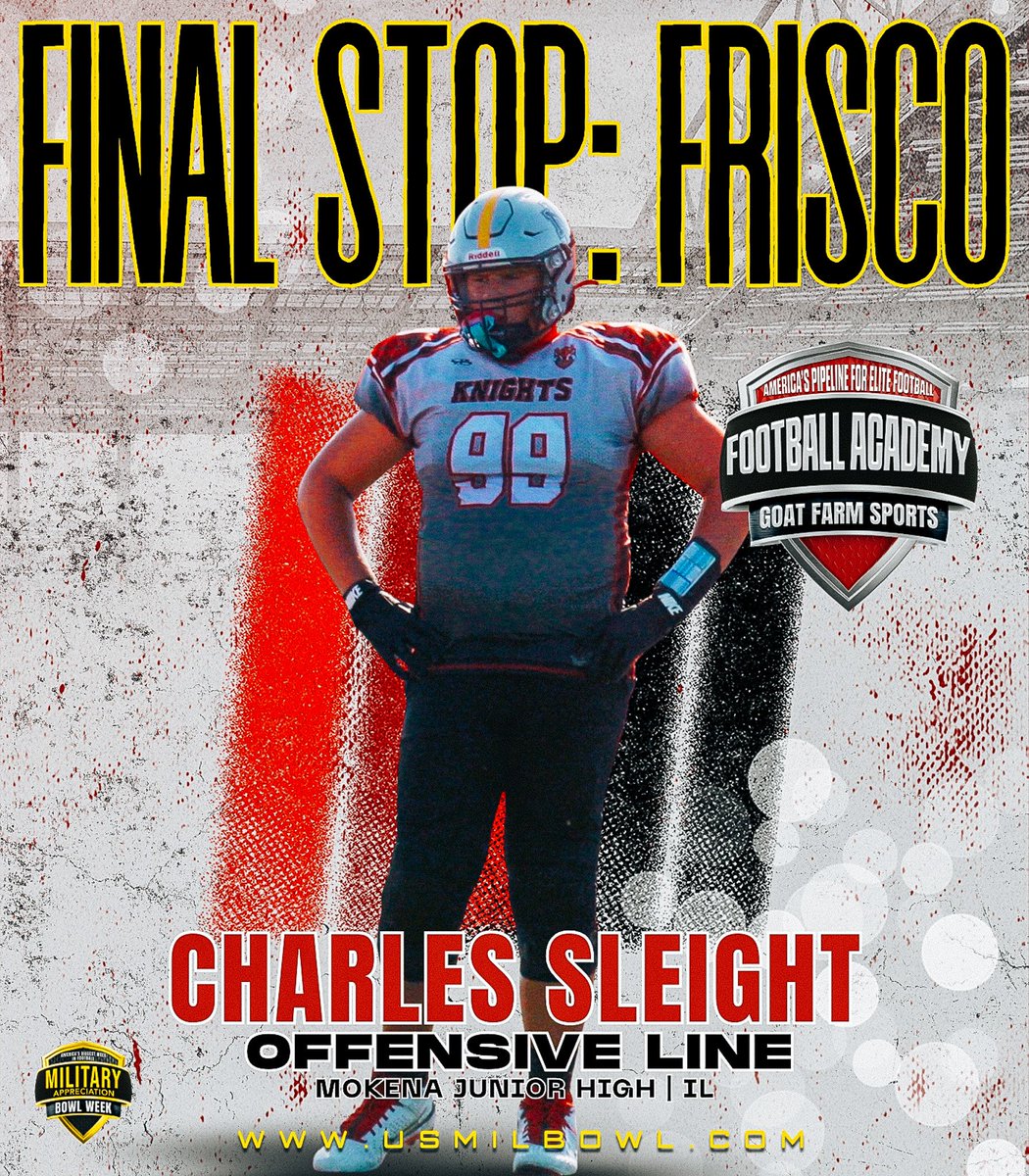 USArmyBowl's tweet photo. Charles Sleight (@Charles_Sleight), #WeHaveAJerseyForYou at #TheNationalCombine. Click below to nominate an athlete: https://t.co/YUYSKWM8hz https://t.co/7MEBvziewI